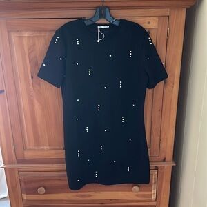 Brand new/never worn Zara black velvet/studded dress